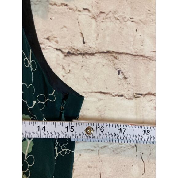 Anthropologie Corey Lynn Calter Silk Dress Women 8 Light Sage Green Mixed Prints - Picture 11 of 16